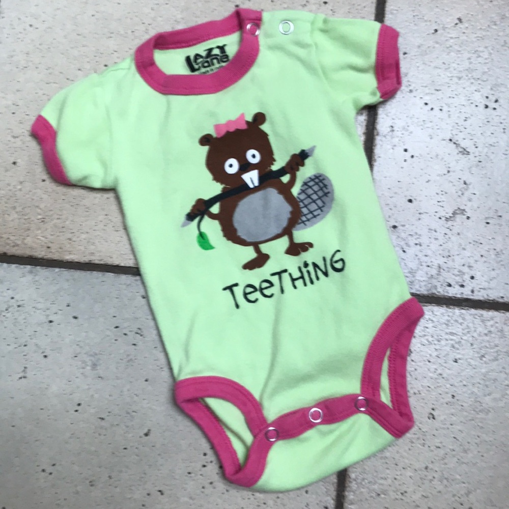 Lazy One size 6M onesie